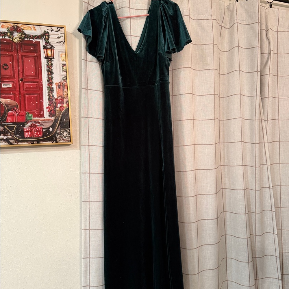 Birdy Grey Emerald Green Velvet Dress